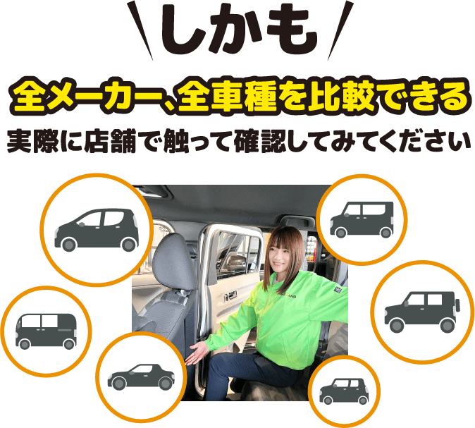 しかも全メーカー、全車種を比較できる